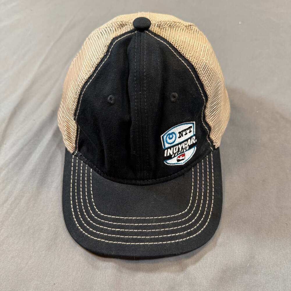 NTT IndyCar Series Team District Trucker Snapback Hat Cap Black Tan